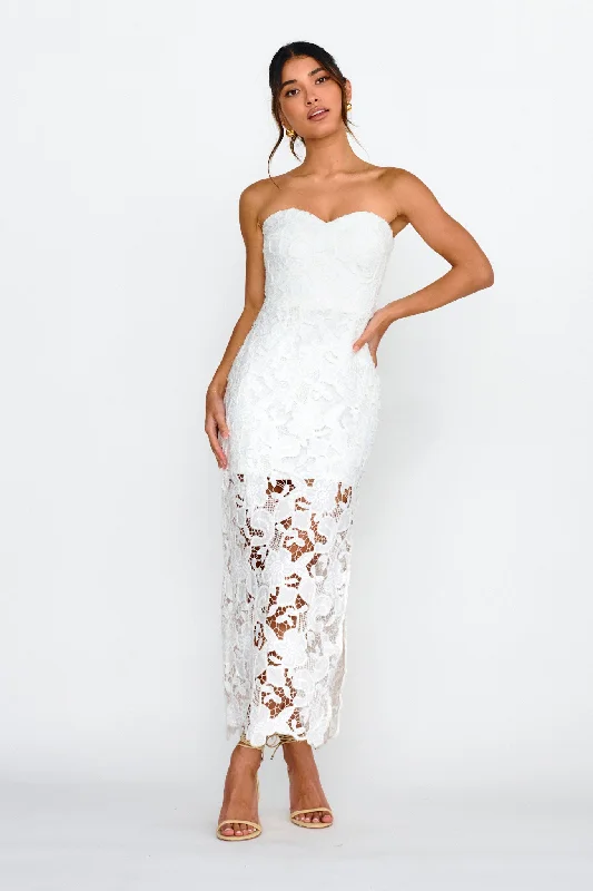 Empire Waist Women Dress to Accentuate the Bust and Conceal the WaistParisa Sequin Embroidery Overlay Midi Dress White Empire Waist Women Dress to Accentuate the Bust and Conceal the WaistParisa Sequin Embroidery Overlay Midi Dress White