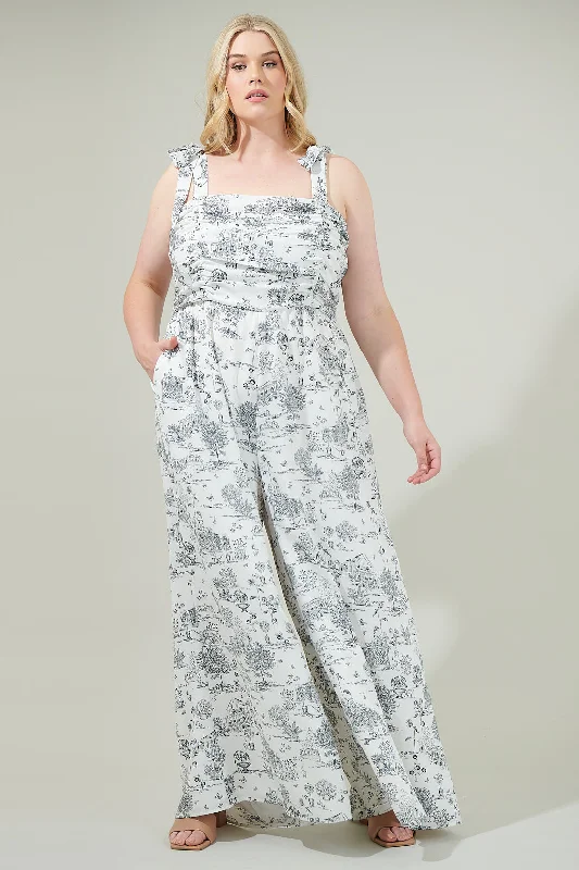 Women jumpsuits with tiered pants for added volume and styleRenzo Toile Strap Tie Jumpsuit Curve Women jumpsuits with tiered pants for added volume and styleRenzo Toile Strap Tie Jumpsuit Curve