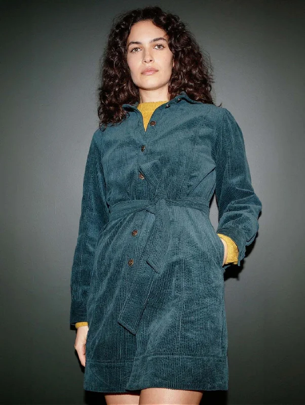 Cotton women jumpsuits for a comfortable and natural - feeling everyday optionRuby Women's Organic Cotton Corduroy Dress | Marine Green Cotton women jumpsuits for a comfortable and natural - feeling everyday optionRuby Women's Organic Cotton Corduroy Dress | Marine Green