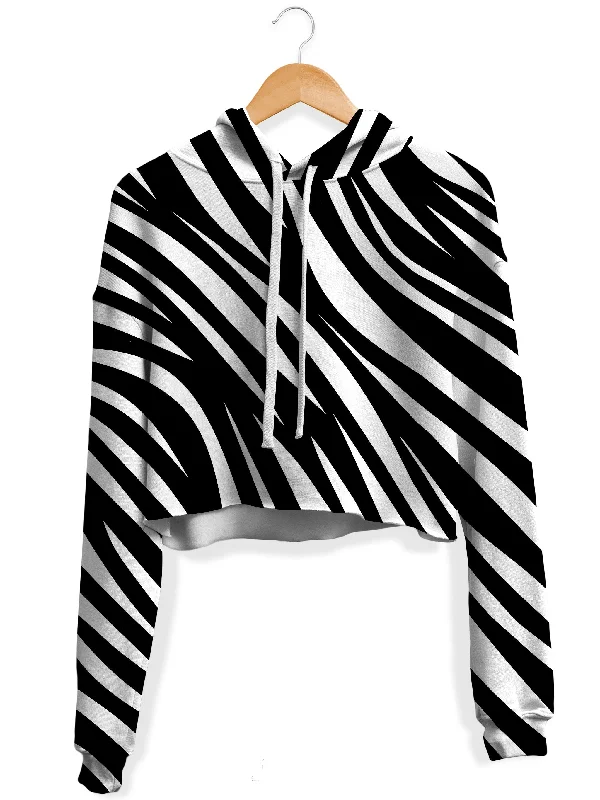 Women's sherpa - lined hoodie for extreme cold weather outdoor activitiesSafari Print Fleece Crop Hoodie Women's sherpa - lined hoodie for extreme cold weather outdoor activitiesSafari Print Fleece Crop Hoodie