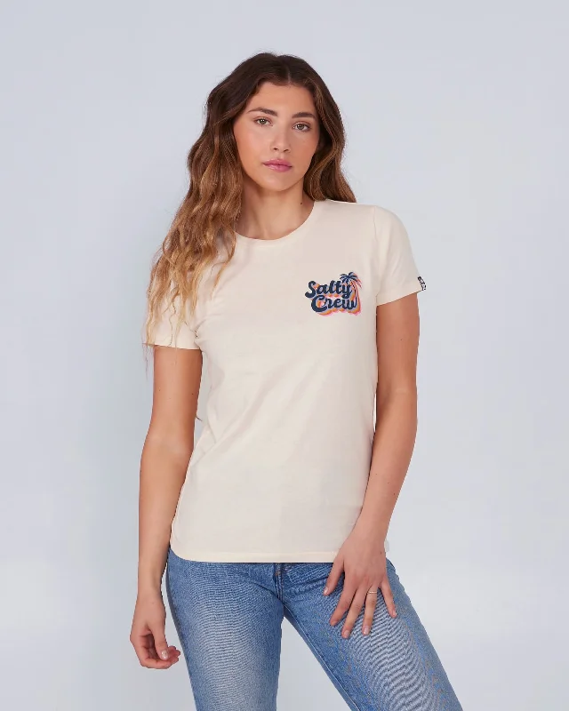 Women's moto jackets with a lace - up front for a unique and stylish touchSalty Seventies Classic S/S Tee - Bone Women's moto jackets with a lace - up front for a unique and stylish touchSalty Seventies Classic S/S Tee - Bone