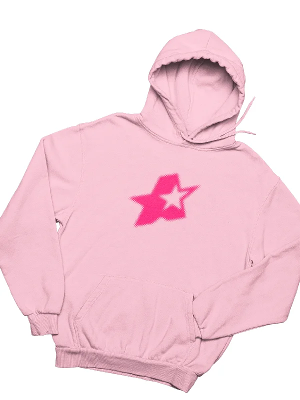 Women's sherpa - lined hoodie for extreme cold weather outdoor activitiesSHOOTING STAR HOODIE - LYSERØD Women's sherpa - lined hoodie for extreme cold weather outdoor activitiesSHOOTING STAR HOODIE - LYSERØD