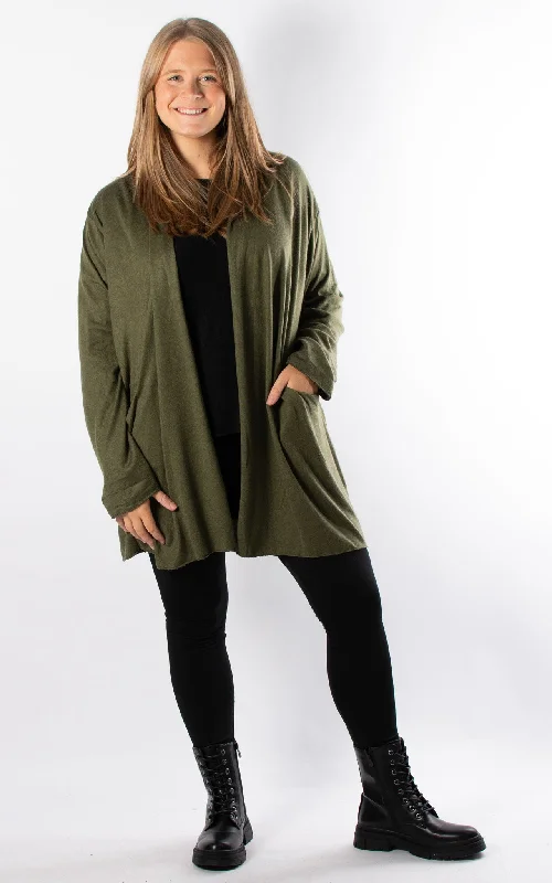Women's bomber jackets with a holographic finish for a futuristic and eye - catching lookSoft Knit Cardigan | Khaki Women's bomber jackets with a holographic finish for a futuristic and eye - catching lookSoft Knit Cardigan | Khaki