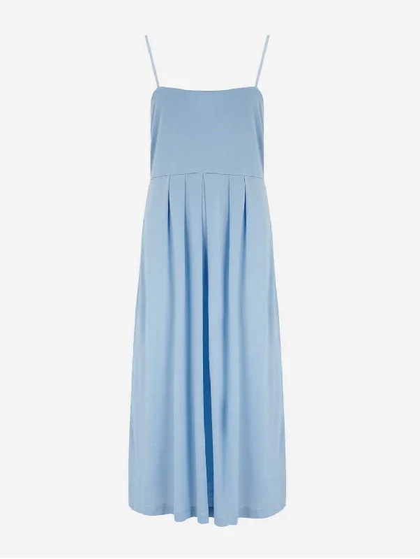 Women jumpsuits with bow - tie details for a sweet and charming appearanceDay & Night Lenzing Vegan Dress | Powder Blue Women jumpsuits with bow - tie details for a sweet and charming appearanceDay & Night Lenzing Vegan Dress | Powder Blue