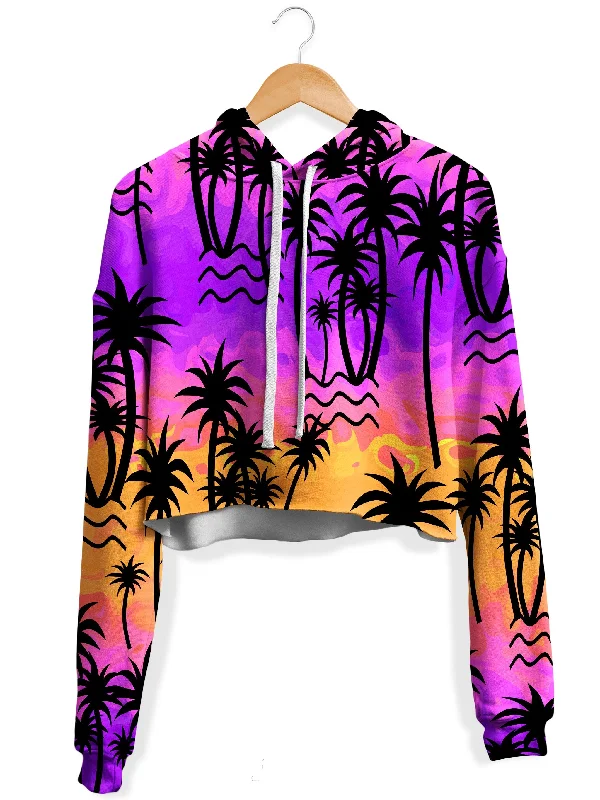 Women's pullover hoodie with a side slit for a modern and relaxed fitSultry Summer Fleece Crop Hoodie Women's pullover hoodie with a side slit for a modern and relaxed fitSultry Summer Fleece Crop Hoodie