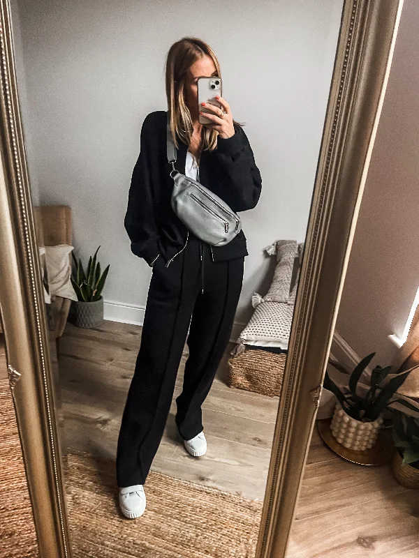 Women's hoodie with a detachable hood for customizable stylingSweatshirt Bomber Jacket & Straight Leg Joggers Set Women's hoodie with a detachable hood for customizable stylingSweatshirt Bomber Jacket & Straight Leg Joggers Set