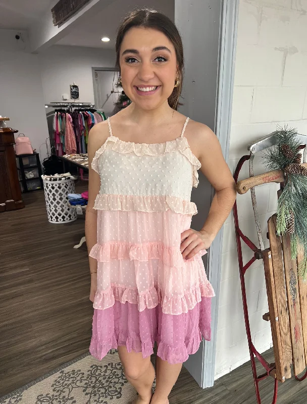Little Black Women Dress with Sequins for a Glamorous Night OutTextured & tiered pink dress Little Black Women Dress with Sequins for a Glamorous Night OutTextured & tiered pink dress