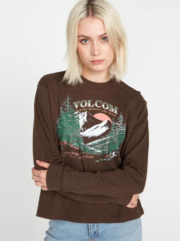 Women's double - breasted tweed jackets in classic colors for a sophisticated office lookThermality Long Sleeve Tee - Espresso Women's double - breasted tweed jackets in classic colors for a sophisticated office lookThermality Long Sleeve Tee - Espresso