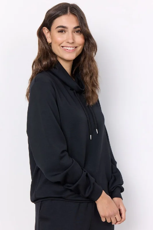 Women's crew - neck sweatshirt in a heather gray shade for a classic and versatile optionTini Sweatshirt | Black | Sweatshirt fra State Bird Women's crew - neck sweatshirt in a heather gray shade for a classic and versatile optionTini Sweatshirt | Black | Sweatshirt fra State Bird