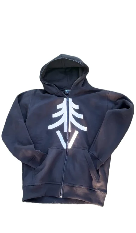Women's hoodie with a glittery print for a glamorous and sparkly appearanceTreevy Zip Up Hoodie Women's hoodie with a glittery print for a glamorous and sparkly appearanceTreevy Zip Up Hoodie