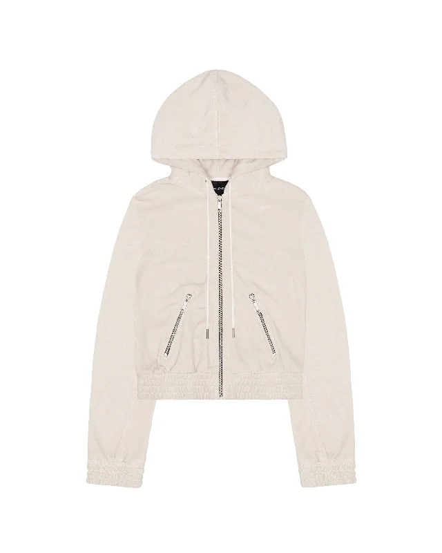 Women's oversized cropped hoodie with drawstrings for a trendy lookVelour Hoodie