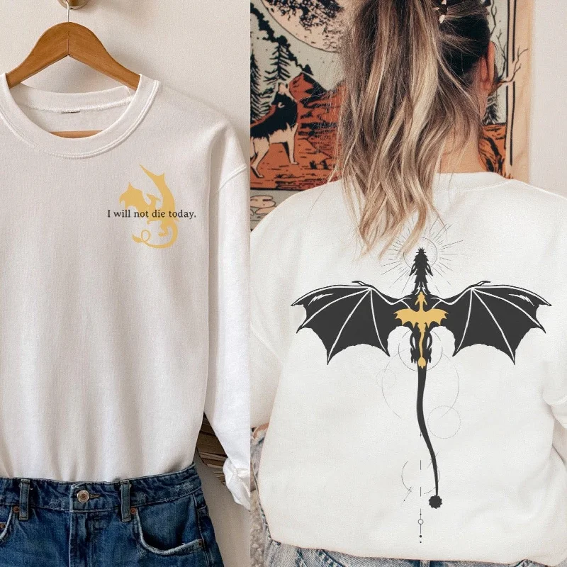 Women's crew - neck sweatshirt in a heather gray shade for a classic and versatile optionViolet Sorrengail Dragon Relic Sweatshirt Women's crew - neck sweatshirt in a heather gray shade for a classic and versatile optionViolet Sorrengail Dragon Relic Sweatshirt