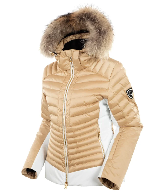 Women's double - breasted tweed jackets in classic colors for a sophisticated office lookWomen's Kendall Waterproof Quilted Jacket with Removable Fur Hood Women's double - breasted tweed jackets in classic colors for a sophisticated office lookWomen's Kendall Waterproof Quilted Jacket with Removable Fur Hood