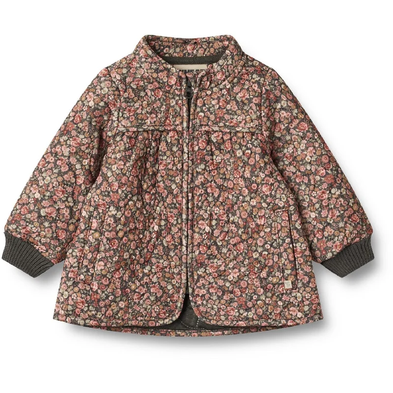 Women's cropped leather jackets with silver zippers for a punk - inspired outfitWheat Raven Wild Flowers Thermo Jacket Thilde Women's cropped leather jackets with silver zippers for a punk - inspired outfitWheat Raven Wild Flowers Thermo Jacket Thilde