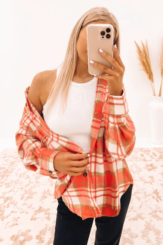 Women's long - length wool blend jackets for a warm and stylish winter lookWhitney Shacket Red Check Women's long - length wool blend jackets for a warm and stylish winter lookWhitney Shacket Red Check