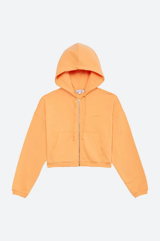 Women's sweatshirt with a mesh panel insert for breathability during workoutsZIP HOODIE 302