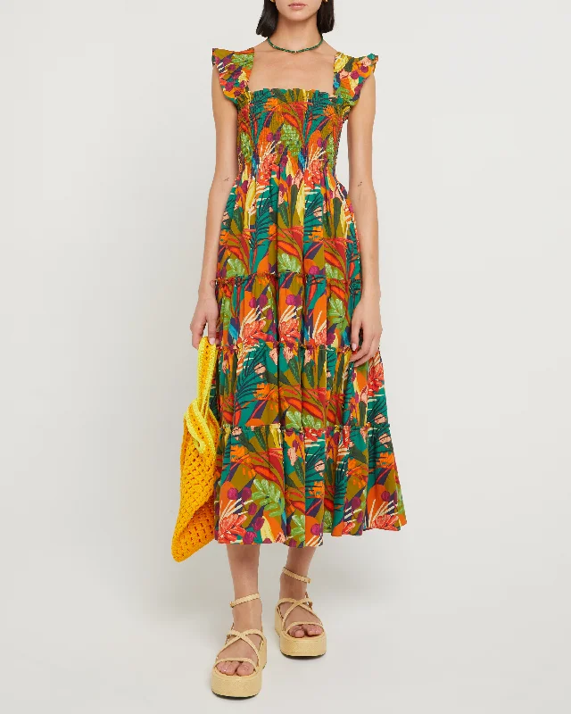 Midi dresses with ruffled sleeves for a more feminine and voluminous lookCalypso Maxi Dress Midi dresses with ruffled sleeves for a more feminine and voluminous lookCalypso Maxi Dress