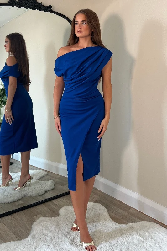 Midi dresses with abstract art prints for an artistic statementAriana Asymmetric Midi Dress Royal Blue Midi dresses with abstract art prints for an artistic statementAriana Asymmetric Midi Dress Royal Blue