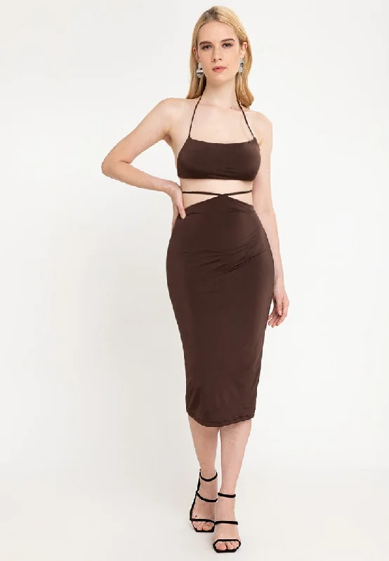 Midi dresses with fringe details for a fun and energetic styleMuriel