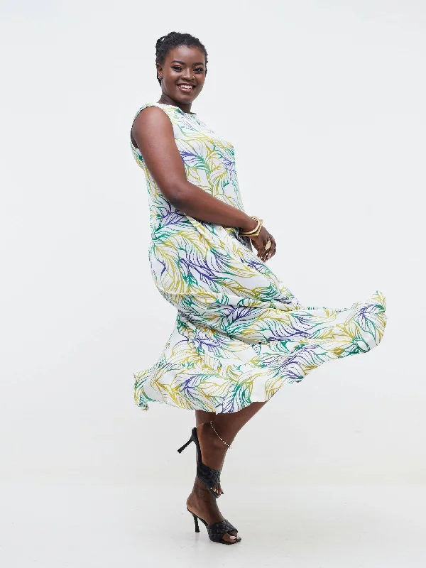 Midi dresses with satin - finish fabrics for a luxurious feelLamu Tamu High Low Dress - Green Midi dresses with satin - finish fabrics for a luxurious feelLamu Tamu High Low Dress - Green