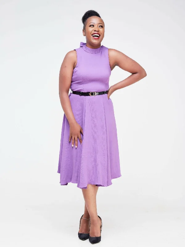 Midi dresses with mesh inserts for a trendy and breathable optionThe Fashion Frenzy Skater - Purple Midi dresses with mesh inserts for a trendy and breathable optionThe Fashion Frenzy Skater - Purple