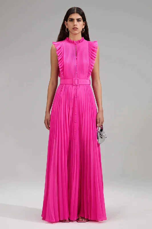 Maxi dresses with patchwork designs for a one - of - a - kind styleAries Pleated Maxi Dress Maxi dresses with patchwork designs for a one - of - a - kind styleAries Pleated Maxi Dress
