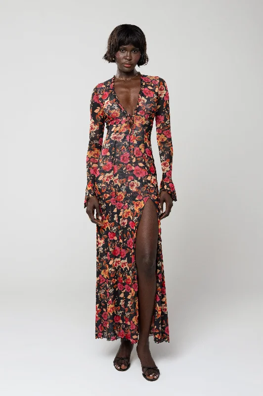 Maxi dresses with a ruched bodice for a more form - fitting and feminine shapeLennon Maxi in Rosie Maxi dresses with a ruched bodice for a more form - fitting and feminine shapeLennon Maxi in Rosie