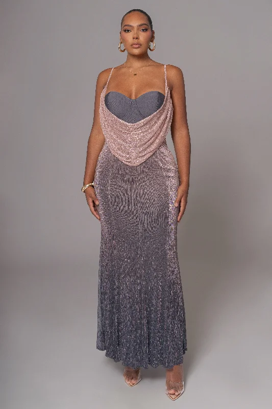 Polyester maxi dresses for easy - care and durabilityPink Dusk Shimmery Nights Maxi Dress Polyester maxi dresses for easy - care and durabilityPink Dusk Shimmery Nights Maxi Dress