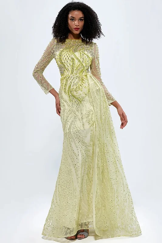 Cotton maxi dresses for a comfortable and everyday - wear optionRomina Beaded Long Sleeve Gown Cotton maxi dresses for a comfortable and everyday - wear optionRomina Beaded Long Sleeve Gown