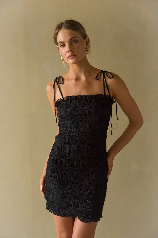 Mini dresses with empire waists for a flattering fitAlani Smocked Ruffle Bodycon Mini Dress Mini dresses with empire waists for a flattering fitAlani Smocked Ruffle Bodycon Mini Dress
