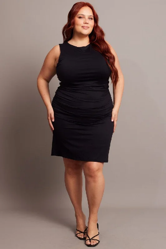 Mini dresses with side slits for a sexy appealBlack Mini Dress Sleeveless Crew Neck Supersoft Mini dresses with side slits for a sexy appealBlack Mini Dress Sleeveless Crew Neck Supersoft