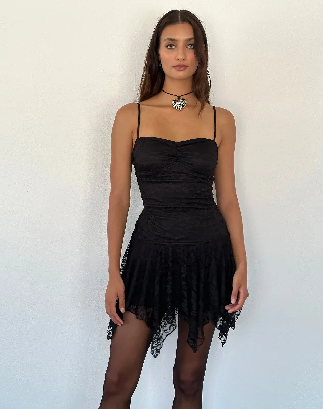 Mini dresses with geometric prints for a modern aestheticBrilliana Mini Dress in Floral Lace Jet Black Mini dresses with geometric prints for a modern aestheticBrilliana Mini Dress in Floral Lace Jet Black