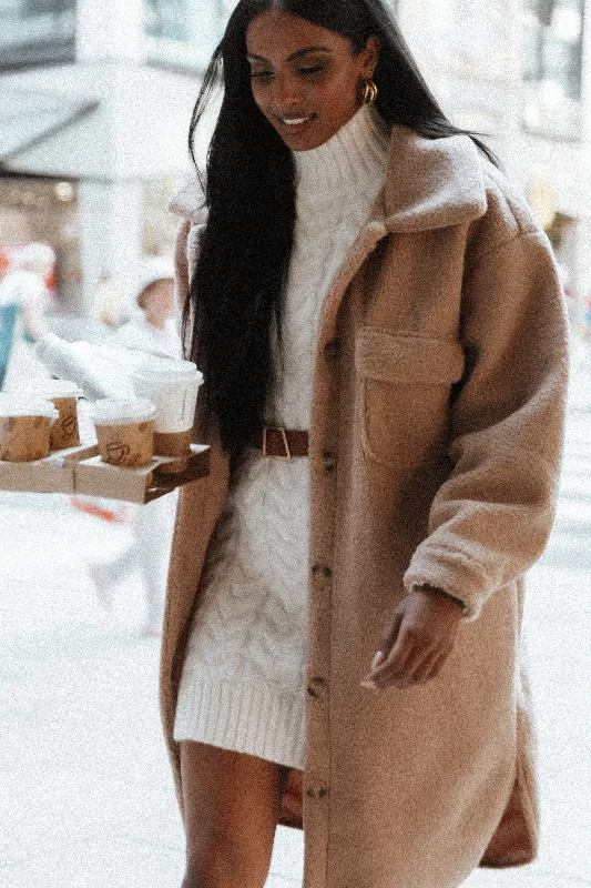 Mini dresses with wrap - around stylesCozette Turtle Neck Sleeveless Mini Knit Dress - Cream Mini dresses with wrap - around stylesCozette Turtle Neck Sleeveless Mini Knit Dress - Cream