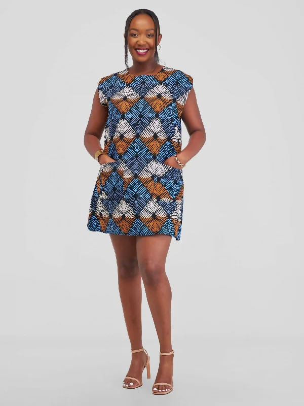 Mini dresses with gathered skirts for a voluminous effectDewuor Tam Dress - Blue