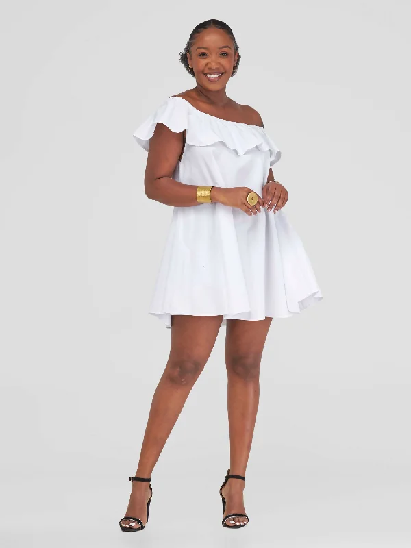 Ruffled mini dresses for a romantic touchIzulu Talek Dress - White