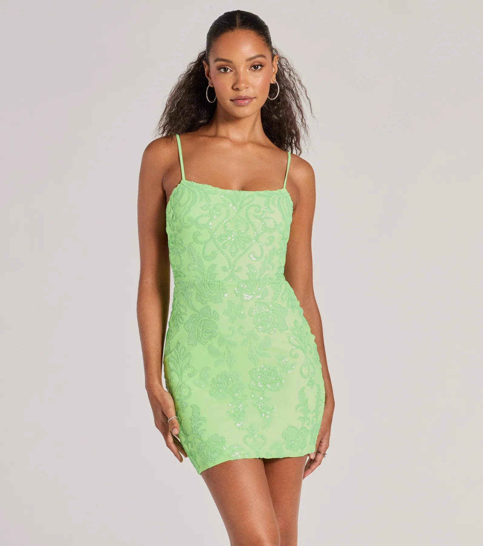 Mini dresses with beaded embellishments for a fancy eventTegan Cutout Bodycon Sequin Mini Dress Mini dresses with beaded embellishments for a fancy eventTegan Cutout Bodycon Sequin Mini Dress