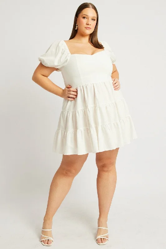 Mini dresses with beaded embellishments for a fancy eventWhite Puff Sleeve Mini Dress Sweetheart Neck Mini dresses with beaded embellishments for a fancy eventWhite Puff Sleeve Mini Dress Sweetheart Neck