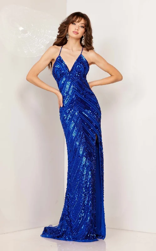 Prom dresses with keyhole backs and rhinestone - studded straps for a flirty lookAleta 1106 Dress