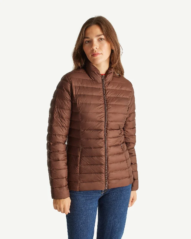 slim - fit down coat for men​Dark chocolate Cha lightweight puffer jacket