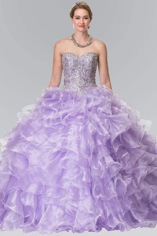 Formal dresses with gathered bodices and wide - leg skirts for a comfortable and stylish silhouetteElizabeth K - GL2209 Ruffled Sweetheart Ballgown Formal dresses with gathered bodices and wide - leg skirts for a comfortable and stylish silhouetteElizabeth K - GL2209 Ruffled Sweetheart Ballgown