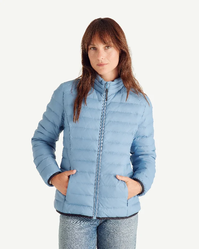 plus - size down coat for women on saleFlight WNW JOTT x DENHAM lightweight down jacket with denim details Washed blue plus - size down coat for women on saleFlight WNW JOTT x DENHAM lightweight down jacket with denim details Washed blue