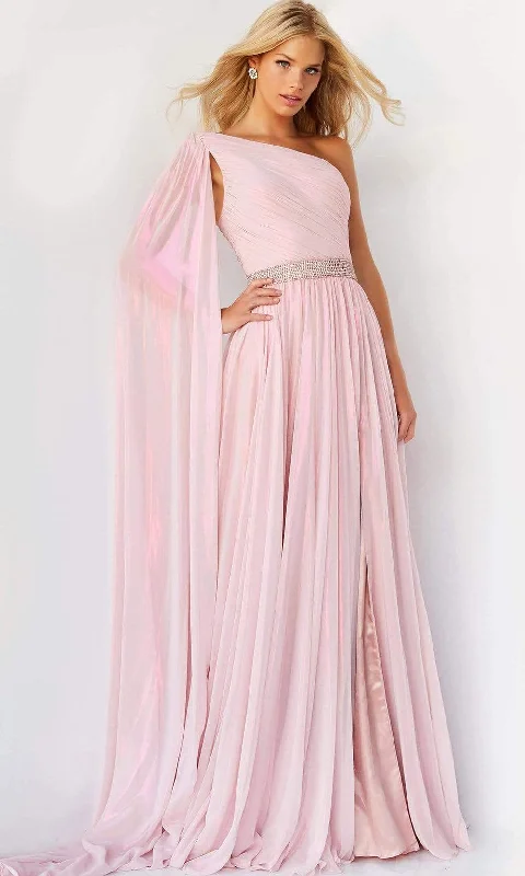 Formal dresses with one - shoulder ruffled straps and sequined bodices for a trendy and eye - catching lookJovani - 07248 One Shoulder Draped Chiffon Gown Formal dresses with one - shoulder ruffled straps and sequined bodices for a trendy and eye - catching lookJovani - 07248 One Shoulder Draped Chiffon Gown
