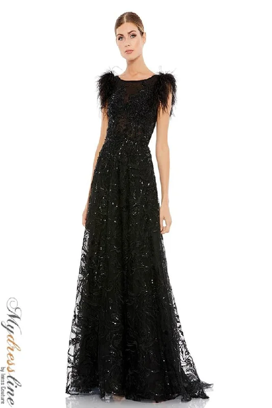 Formal dresses with high - low hems and floral embroidery for a unique prom styleMac Duggal 20296 Formal dresses with high - low hems and floral embroidery for a unique prom styleMac Duggal 20296