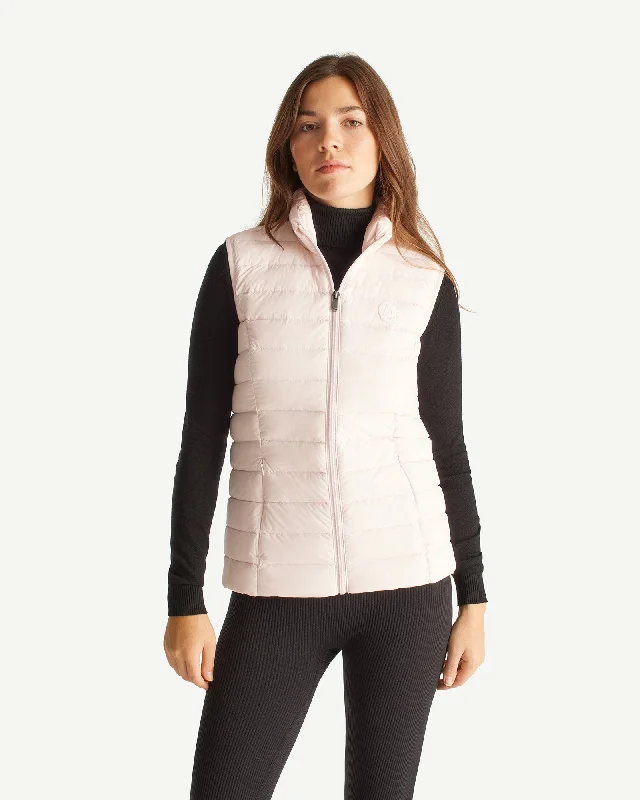 down coat with multiple pocketsPetal rose Grenada stretch sleeveless puffer jacket down coat with multiple pocketsPetal rose Grenada stretch sleeveless puffer jacket