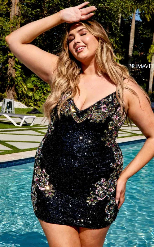 Sparkly sequined party dresses for a glamorous look​Primavera Couture 14029 Dress