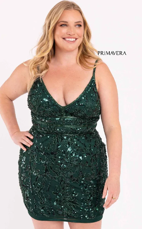 Party dresses with a V - neck design to enhance the necklinePrimavera Couture 14035 Dress Party dresses with a V - neck design to enhance the necklinePrimavera Couture 14035 Dress