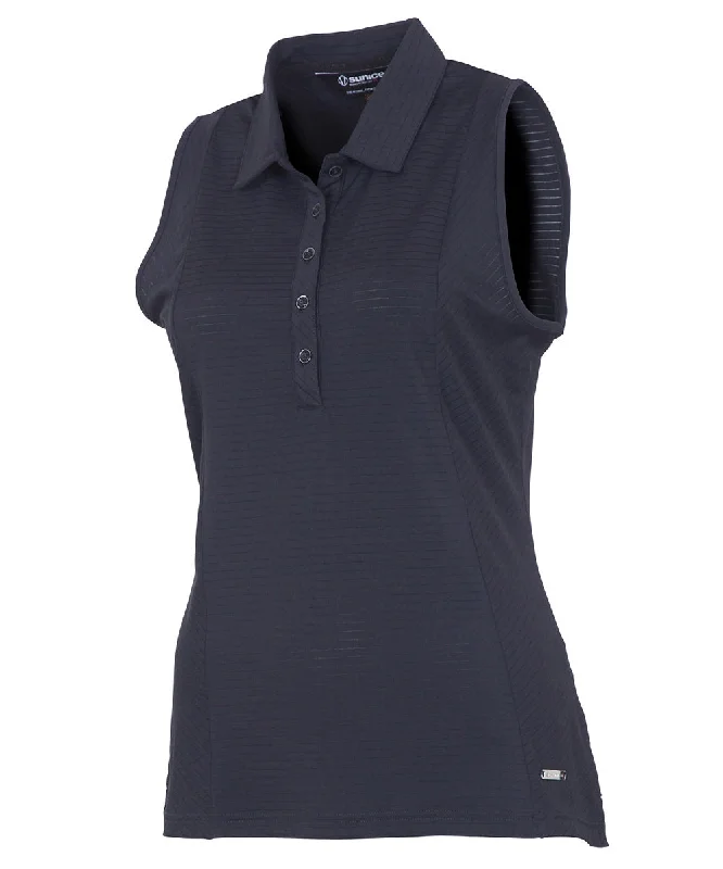 V - neck polo shirt in soft merino wool for winterWomen's Kadee Sleeveless Polo