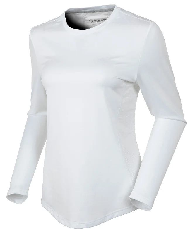 Sleeveless polo shirt for hot summer daysWomen's Sari Athletic Long-Sleeve with Mesh Knit Insert Sleeveless polo shirt for hot summer daysWomen's Sari Athletic Long-Sleeve with Mesh Knit Insert