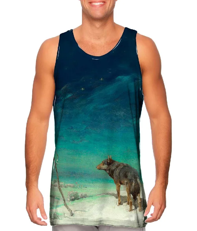 Crew Neck Women's Sustainable Tank Tops Made from Recycled MaterialsAlfred Wierusz Kowalski - "Lone Wolf" Crew Neck Women's Sustainable Tank Tops Made from Recycled MaterialsAlfred Wierusz Kowalski - "Lone Wolf"