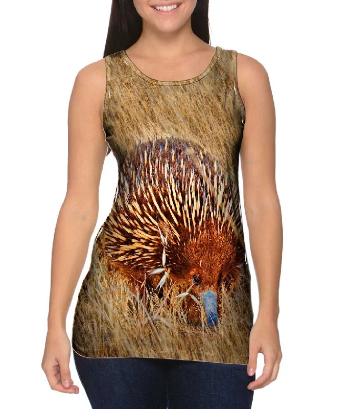 Mock Neck Women's Performance Tank Tops for CyclingAlien Owl